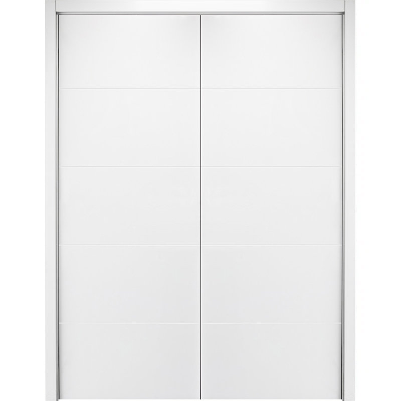 Double porte intérieure stratifiée Graffiti, Réversible, 64 po x 80 po