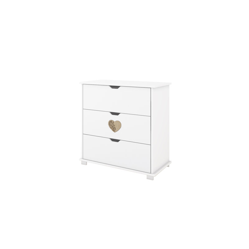 Enriquez Changing Table, White/Plywood/White
