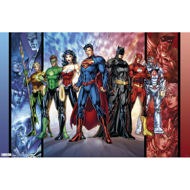 « justice league-52 », impression sur papier