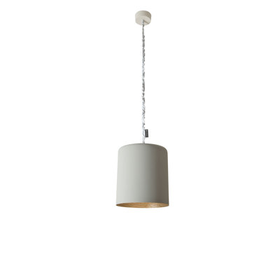 Bin 1 - Light Grey Cylinder Pendant