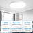 24 Inch LED Flush Mount Ceiling Light, 48W Round Led Ceiling Light Fixtures, 2800Lm, 3000-6500K Dimmable LED Ceiling Lamp With Remote Control, Modern LED Light For Bedroom Ceiling-100209579