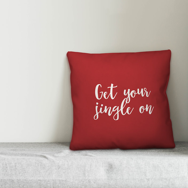  Obtenez votre coussin décoratif Jingle on, Rouge, Coussin décoratif