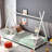 Amonette Metal House Platform Bed with Triangle Structure-380034858