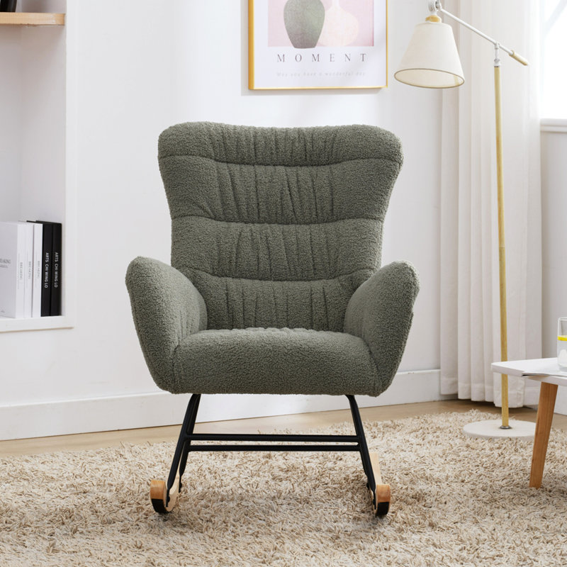 Chaise berçante Lezah Teddy, Vert
