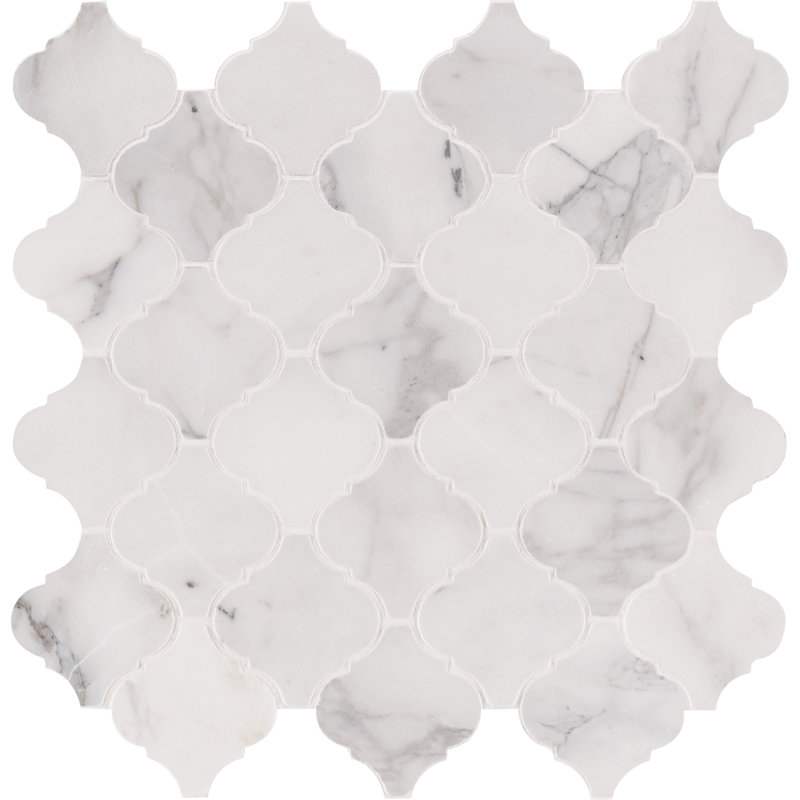 Venatino Elysia Lantern 12 in. x 13 in. Honed Marble Mosaic Floor and Wall Tile
