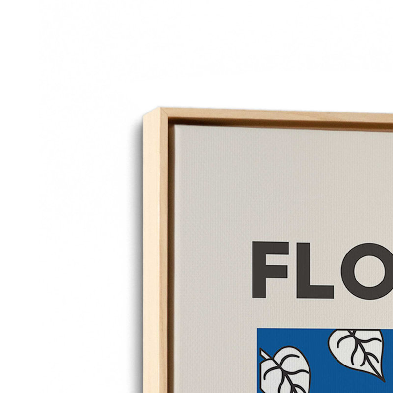 Marché aux fleurs rétro de Singapour, Cadre américain en érable flottant, H 48,75 po x l 32,75 po x P 1,75 po