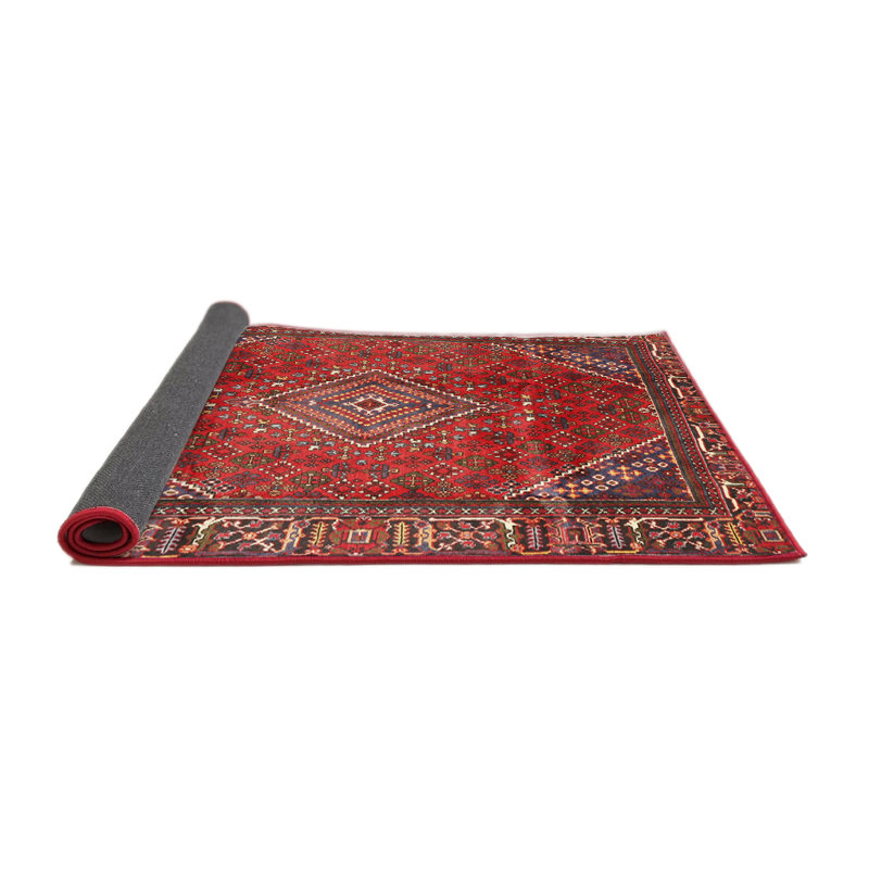 Tapis de style oriental rouge, Rond 7 pi