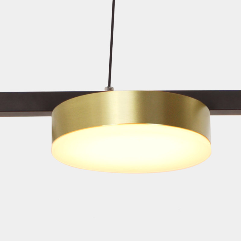 Luminaire suspendu linéaire à 4 lumières pour îlot de cuisine à DEL
