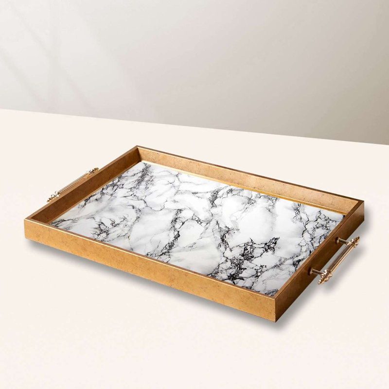 Elegant Glass Serving Tray, 19.7 x 11.4 x 1.4 inches | 100% High-Quality Glass | Perfect for Entertaining & Serving | Stylish and Functional Design for Home & Parties | Durable and Easy to Clean