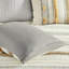 Édredon double / grand en coton gris / jaune, imprimé rayé et garniture, literie remarquable 3 pièces gris / jaune double / grand, imprimé 100%, rembourrage, engagement-116012518