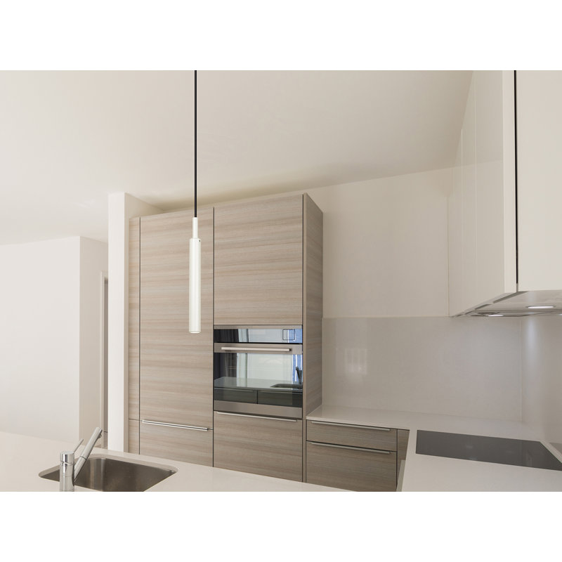 Sadie 1 - Light LED Cylinder Pendant, 20cm H x 5.5cm W x 20cm D, White