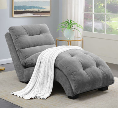 Chaise longue sans accoudoirs capitonnée Raley