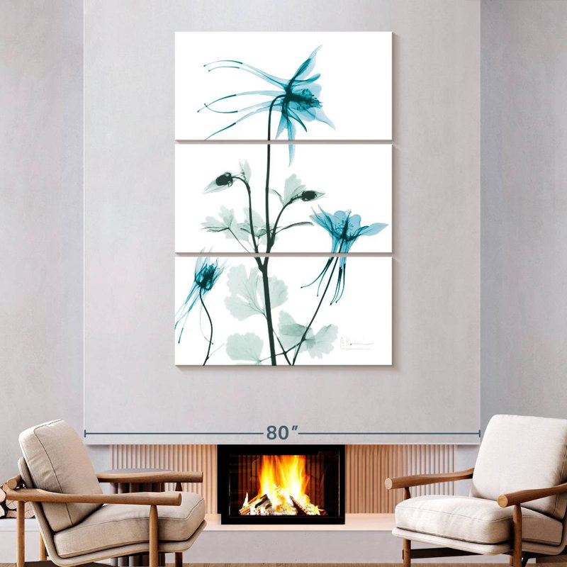 Harnek Aqua Columbine, 74" H x 48" W