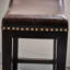 Paire de tabourets de bar Modern Home, paquet de 7,75 po de hauteur, similicuir, 2 tabourets en cuir reconstitué brun, design élégant, structure en bois