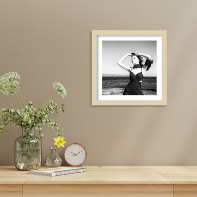 Model by Metin Otu Wood Framed Wall Art Print