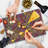 Ambesonne Colorful Cutting Board Large Size Paisley Eastern Multicolor