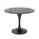 Heatherton 36" Round Dining Table with Sintered Stone Top and Black Steel Pedestal Base Kitchen Table Seats 2-4 Person