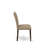 9 Piece Modern Dining Table Set Includes a Rectangle Wooden Table with Removable Leaf and 8 Light Sable Linen Fabric Parsons Chairs, Jacobean-1066444177-1066444178-1066444175