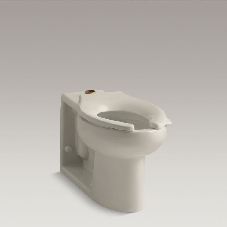 Anglesey™ Floor-Mounted Wall-Outlet 1.6 GPF Flushometer Valve Elongated Bowl with Top Inlet