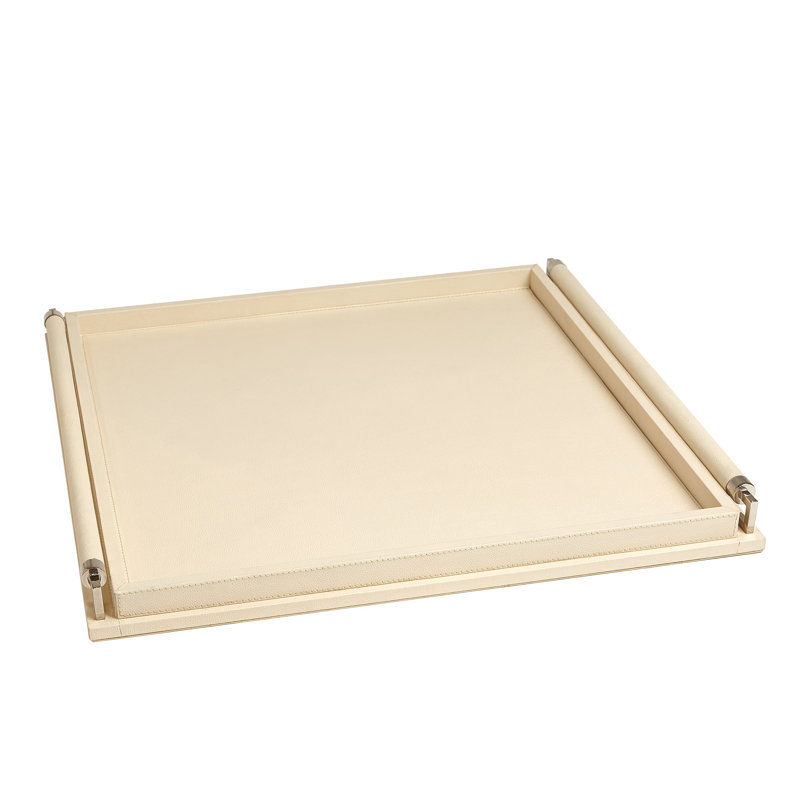 Wrapped Handle Tray, Large, Coral