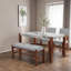 Ensembles de table de salle à manger peu encombrants avec table d'aspect marbre, plateau en bois aggloméré, pieds en bois d'hévéa, style moderne pour la maison