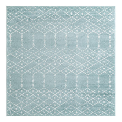 Sierra Geometric Aqua Area Rug