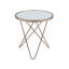 Table de bout en verre givré et finition champagne-1730290841