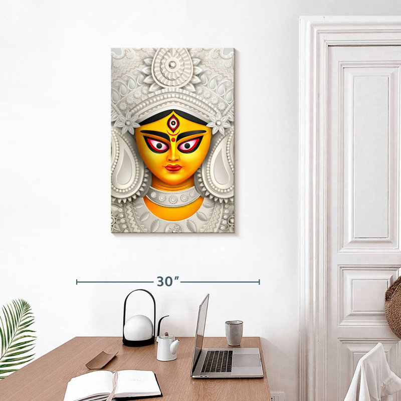Adella, déesse indoue Durga, H 30 po x l 20 po