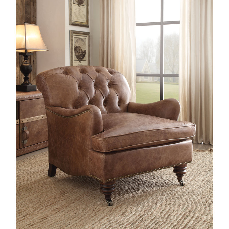 Fauteuil en cuir Durham