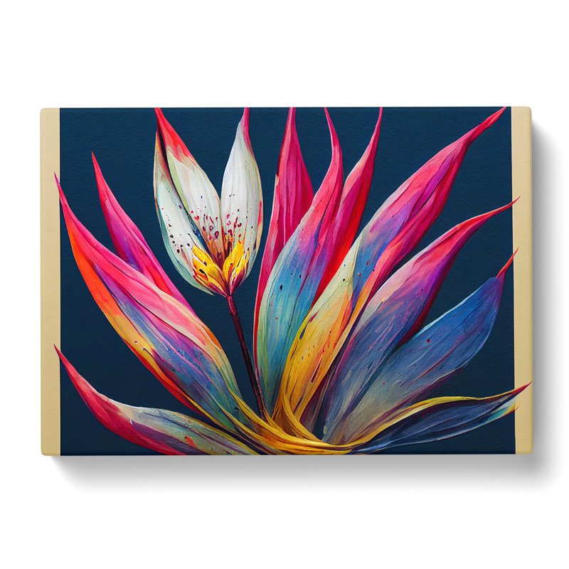 Harmonious Bird Of Paradise Flower Abstract - Wrapped Canvas Painting, 35cm H x 50cm W x 3cm D