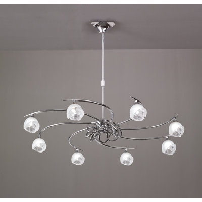 Barkett 8 - Light Geometric Chandelier