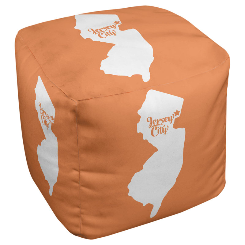Repose-pieds cube jersey city new jersey, Orange