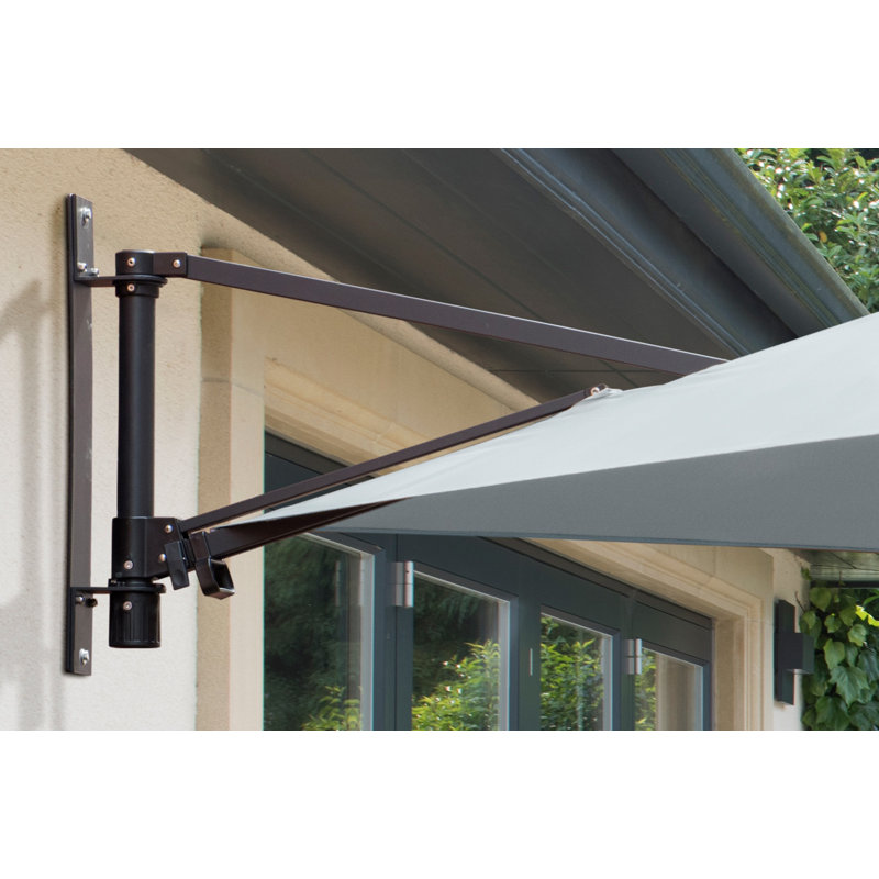 Brett 200cm Wall Mount Parasol, Mouse Grey
