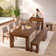 Transformer Table Extendable Dining Set - Table + Bench + 4 Chairs - 2 To 12 People - American Walnut