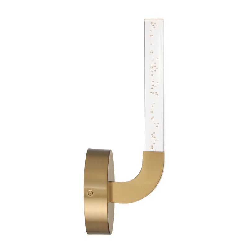 Del Mar 1-Light LED Wall Sconce in Warm Brass by Breegan Jane