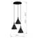 Adjustable Height 3 Lights Metal Body Cluster Cone Pendant