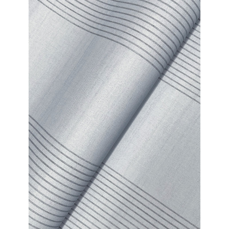 Papier peint imitation lin Archer, Bleu