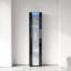 Armoire latérale noire avec 3 lampes à bande en aluminium - espace de rangement spacieux