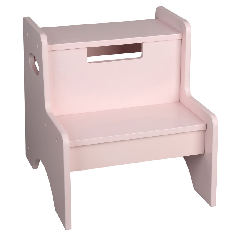 Tabouret en bois à deux marches pour adultes et enfants Wildkin, Rose