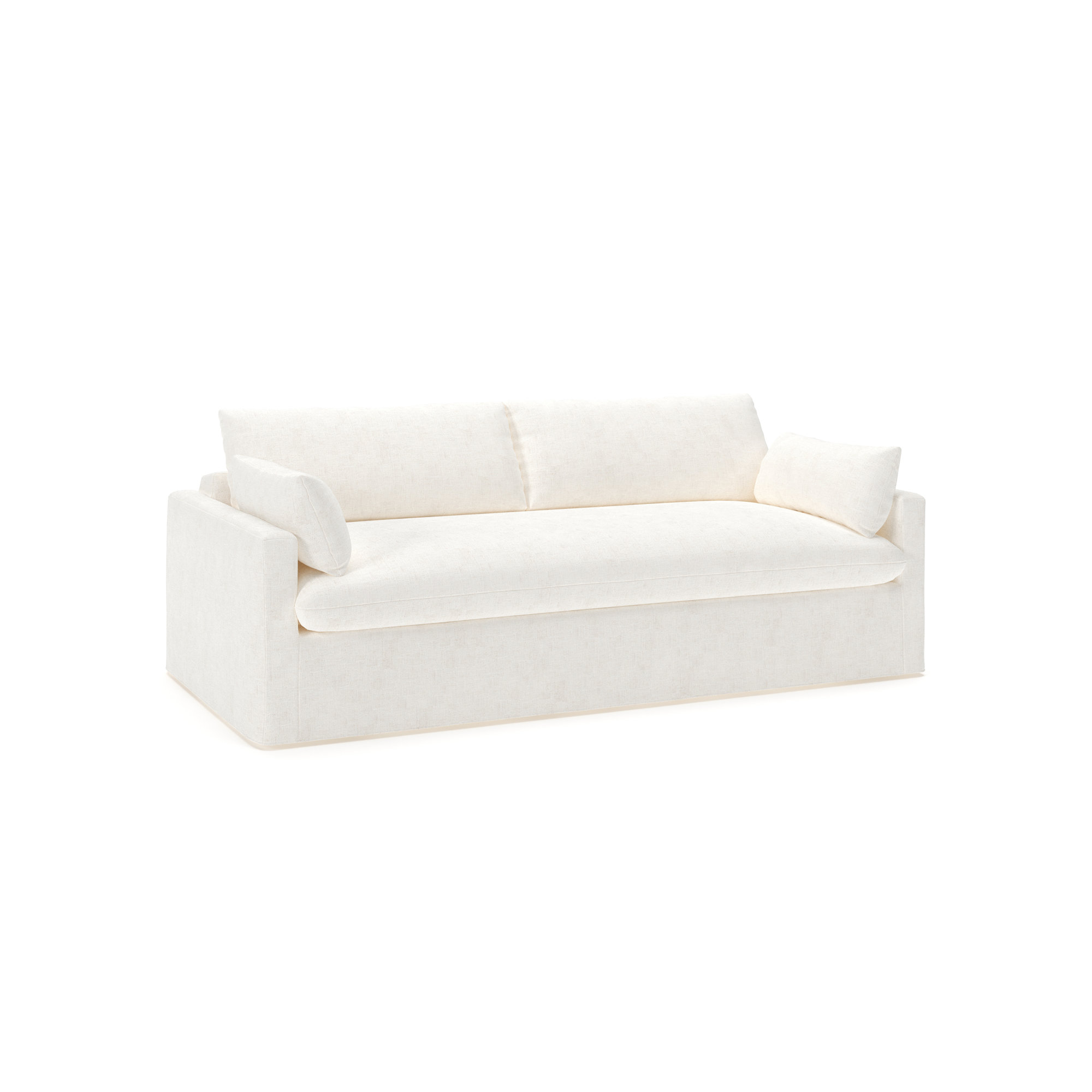Luna 90'' Upholstered Sofa, Bevin Natural Linen Blend