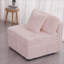 Canapé modulaire simple, canapé moderne moelleux de 44,9 pouces, structure en bois massif, pour le salon et la chambre à coucher | Rose clair | Standard-633105563