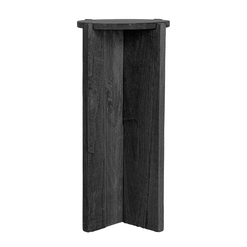 Tabouret de bar en corde d'acajou Willowbrook, H 27,55 po x l 13,75 po x P 13,75 po, Noir