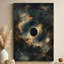 Éclipse solaire céleste - Impression d'art abstrait moderne sur toile tendue sur châssis, 91,4 cm (H) x 61 cm (L), prête à être accrochée