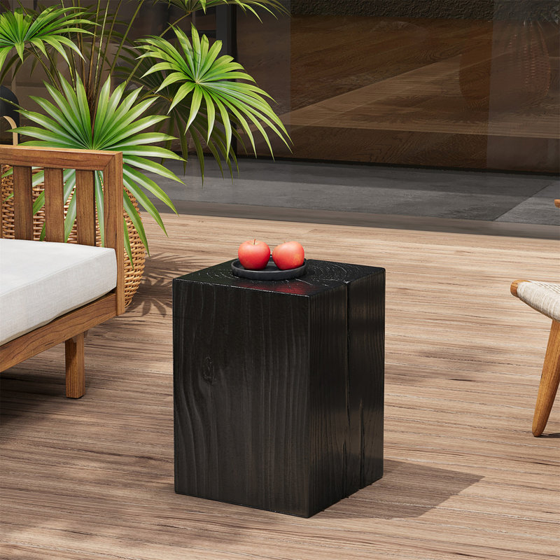 Table de bout MGO, Noir, H 33,75 po x l 14,5 po x P 14,5 po