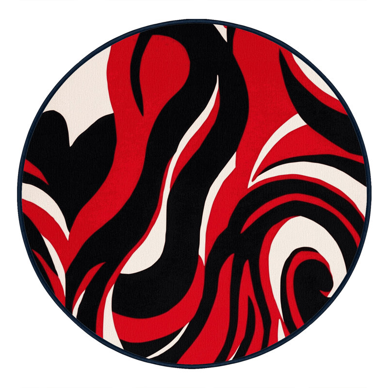 Cerise Tide Rug, Round 7'