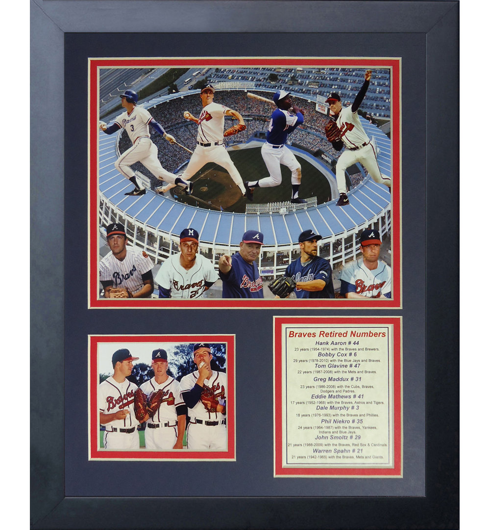 Atlanta Braves Greats Framed Memorabilia Legends Never Die