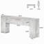 Console extra longue de 200 cm (79 po), table basse de style champêtre avec double piétement pour entrée et salon