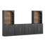 Ensemble de meuble télé 6 pièces Jagger Series 1B2G, ébène-1045171172