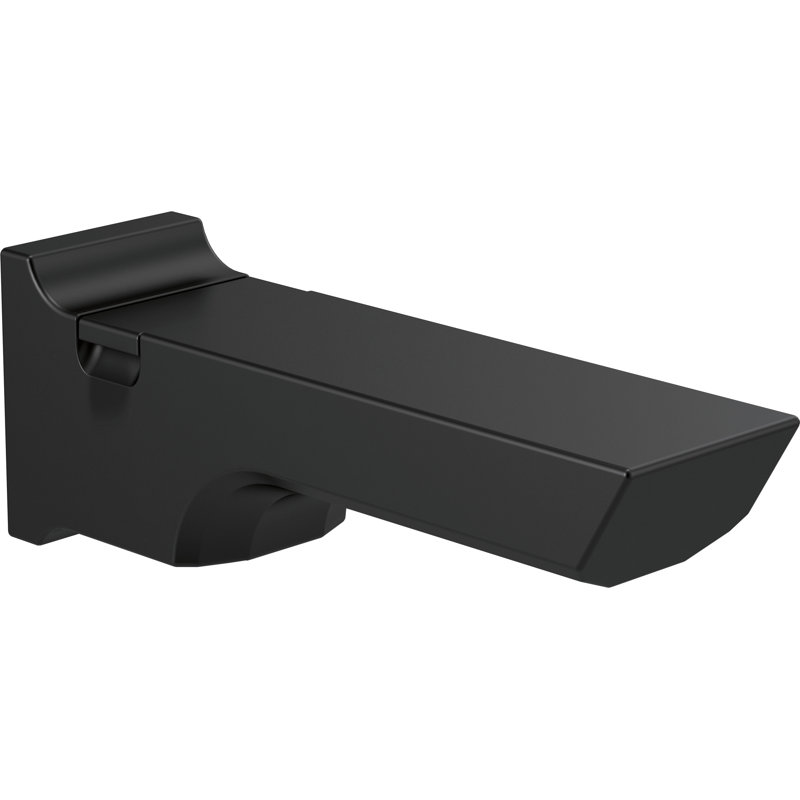 Garniture de robinet de baignoire murale pivotante, Noir mat