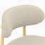 Ensemble de 2 chaises d'appoint modernes rembourrées avec pieds en acier au carbone pour la maison et le restaurant (beige)-2123570133